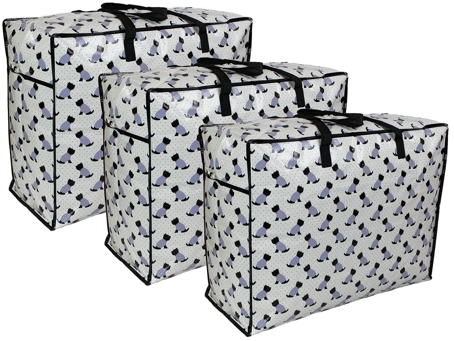 Storage Bags, 65 ltr 3x Pack, Scotty Scottie dogs print