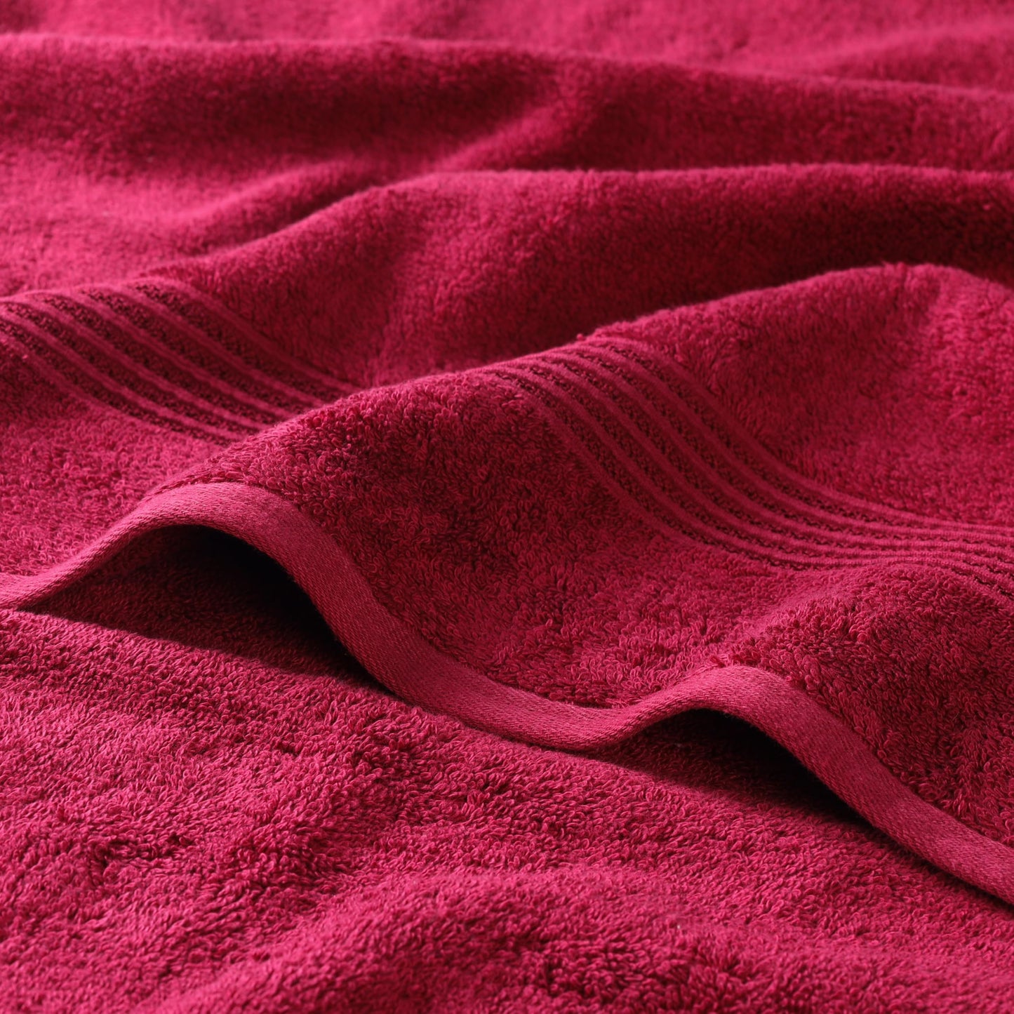 Superior Towel, Cotton, Burgundy, 6PC Set