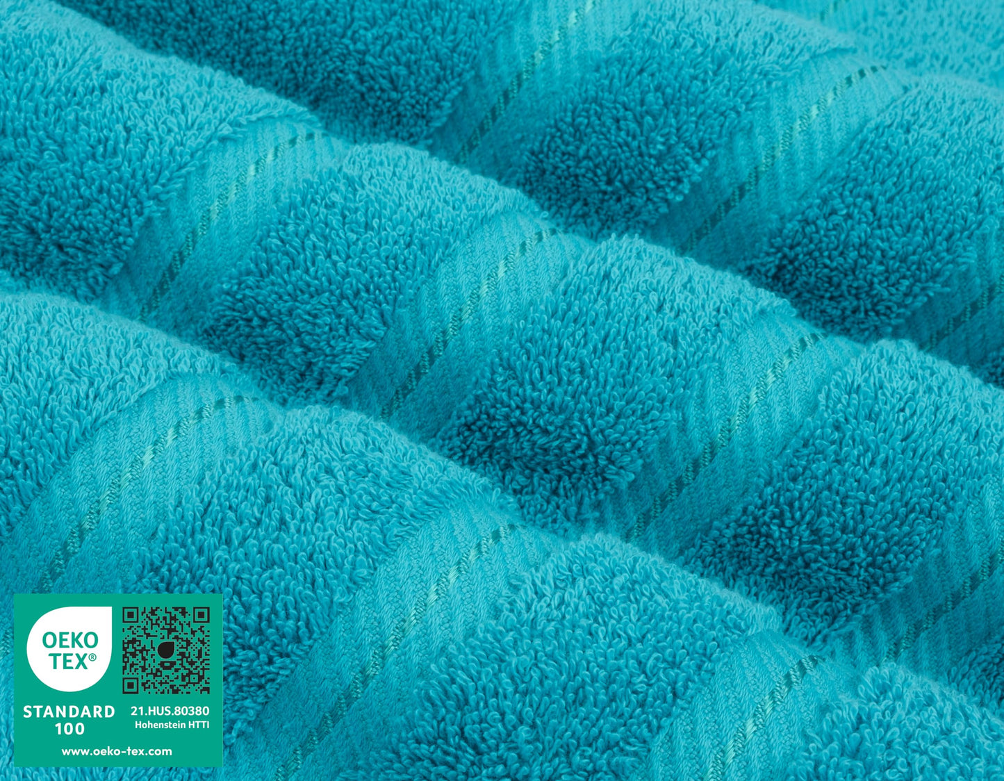 American Soft Linen Premium 3 Piece Towel Set, 1 Bath Towel, 1 Hand Towel, 1 Wipe, 100% Cotton Turkish Towels, Aqua Blue Towel Set