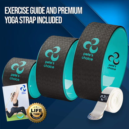 Yoga Wheel 3 Pack - Lose Weight, Get in Shape and Get Fit I 3 pack Yoga Wheel I Home Yoga I Improve Posture