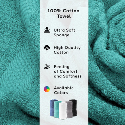 Caleffi Cotton Bidet and Face Towel Set, Wash-Resistant Towels, Includes 1 Face Towel 55 x 100 cm and 1 Guest Bidet Towel 40 x 60 cm
