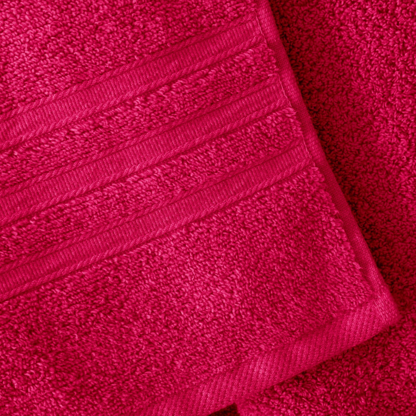 Catherine Lansfield Zero Twist Cotton 50x85cm Hand Towel Hot Pink