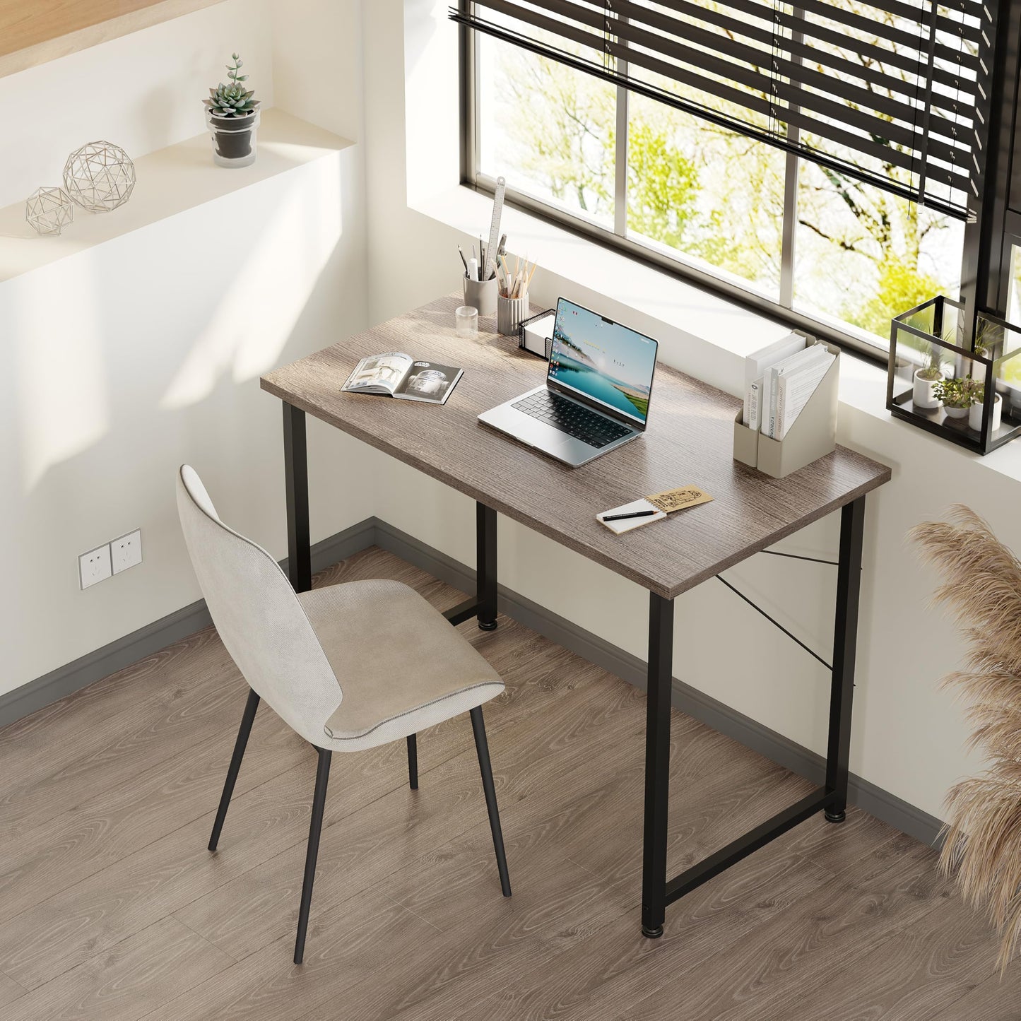 ODK 80x40 cm Desk, Computer Desk for Home Office, Grey