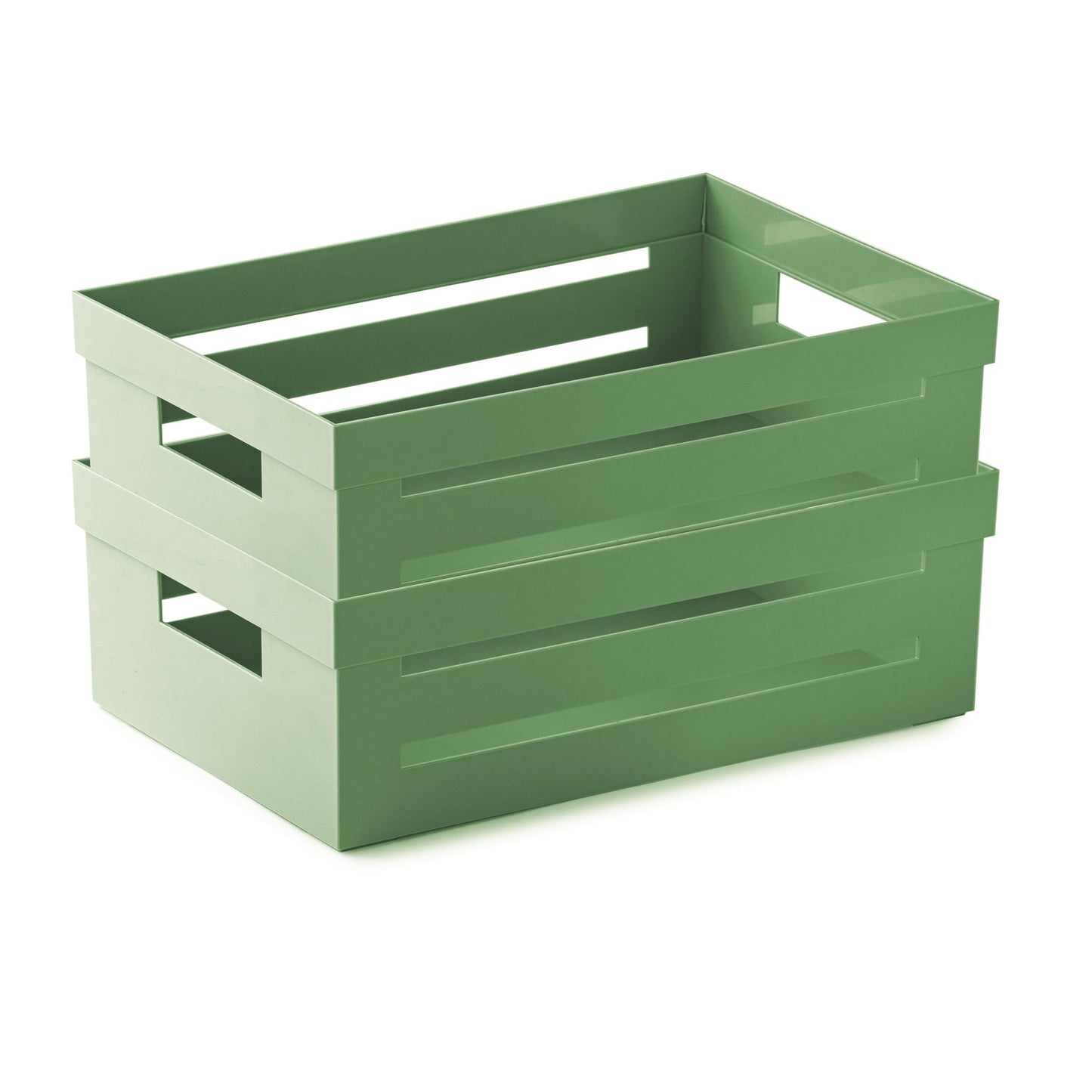 Snips Ambiente Open Storage Box 5 L, Green, Stackable, Made in Italy