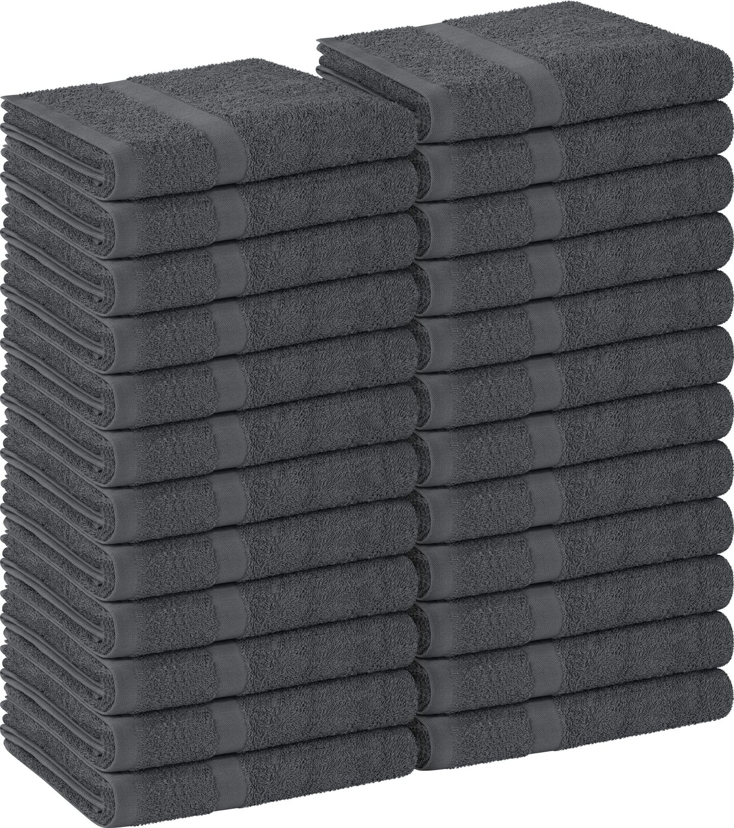 Utopia Towels Grey Salon Towels, Pack of 24 (Not Bleach Proof, 16 x 27 Inches) Highly Absorbent Towels for Hand, Gym, Beauty, Hair, Spa