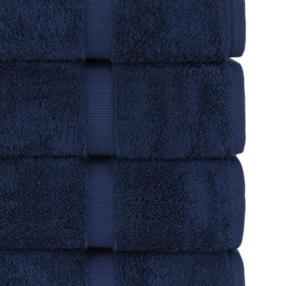 Chakir Turkish Linens | Hotel & Spa Quality 100% Cotton Premium Turkish Towels | Soft & Absorbent 4-Piece Bath Towels, Navy