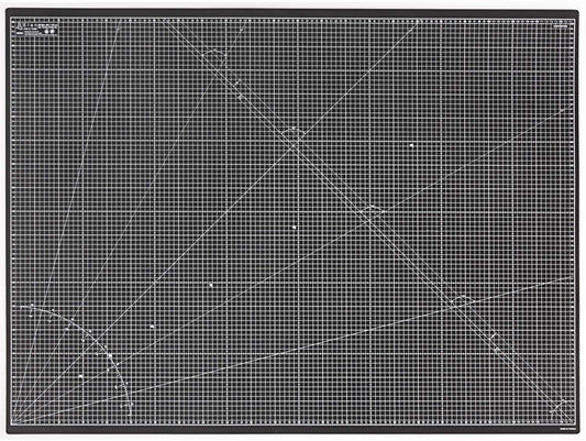 Elan A0 Cutting Mat Black and Taupe, 5-Ply Hobby Board for Crafts 120X90 CM, Extra Large Self Healing Cutting Mat A0, Extra Large Craft Board Black