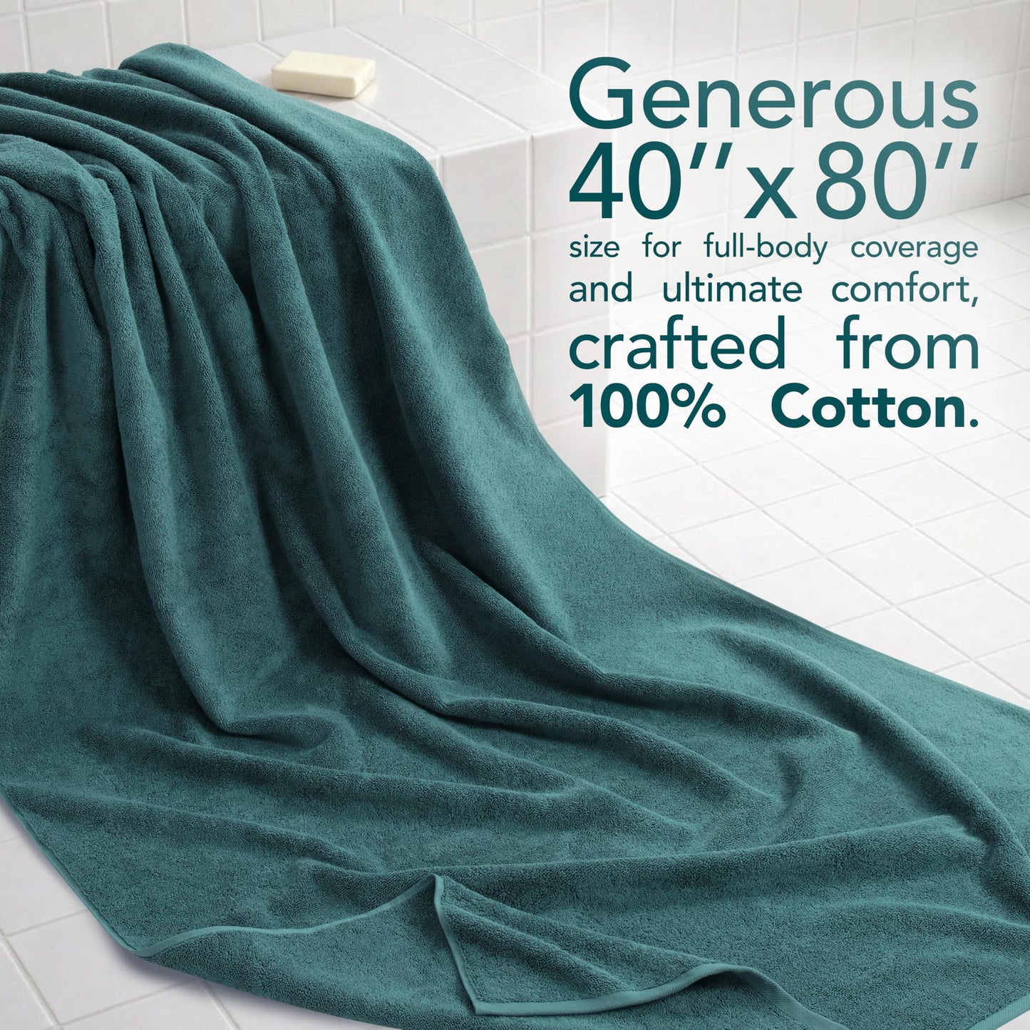 American Soft Linen - 40" x 80" Extra Large Bath Towel - Luxurious Premium Spun 650 GSM Turkish Cotton Towel for Maximum Softness and Absorbency