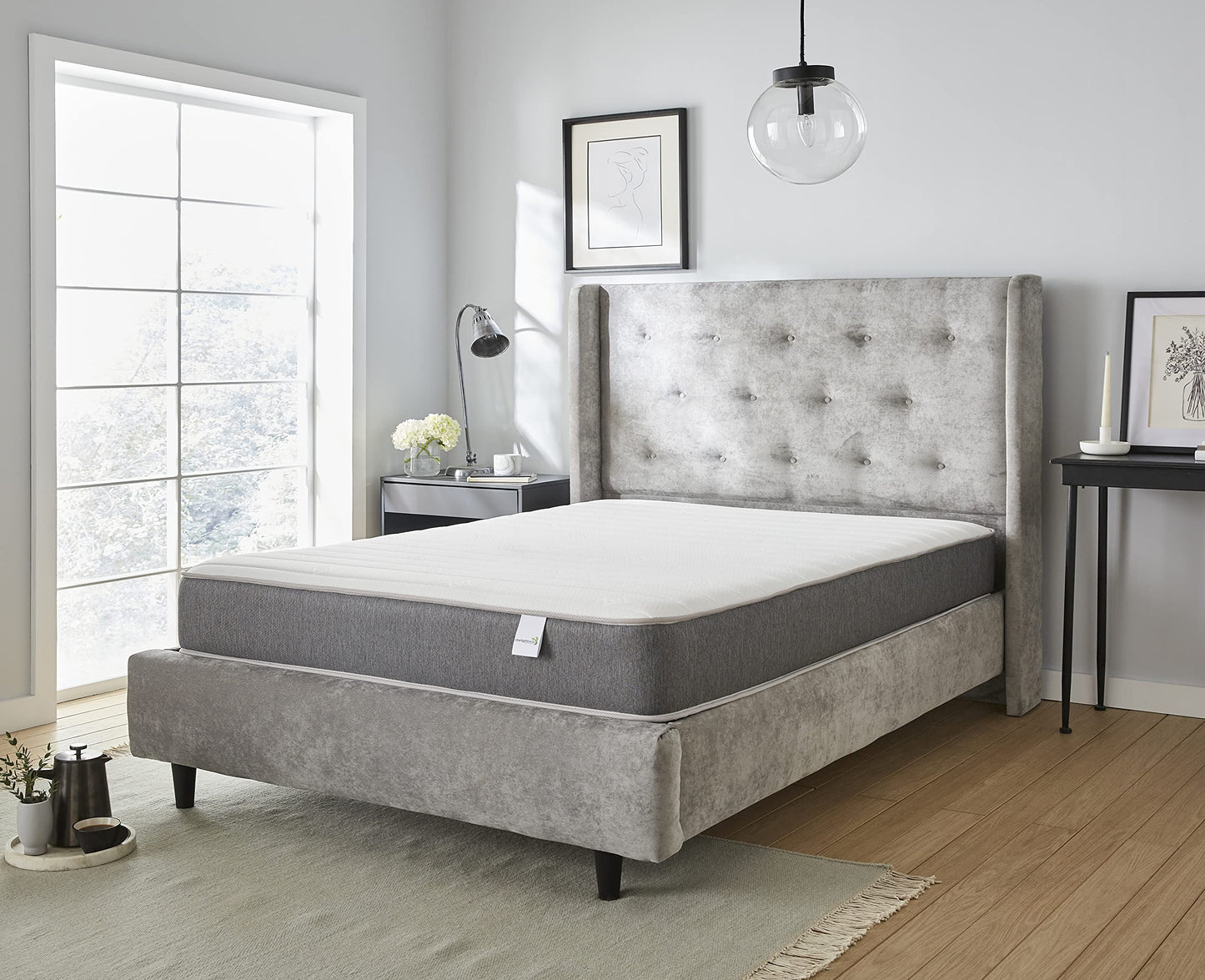Starlight Beds Linear Grey Double Mattress, 4ft6 x 6ft3