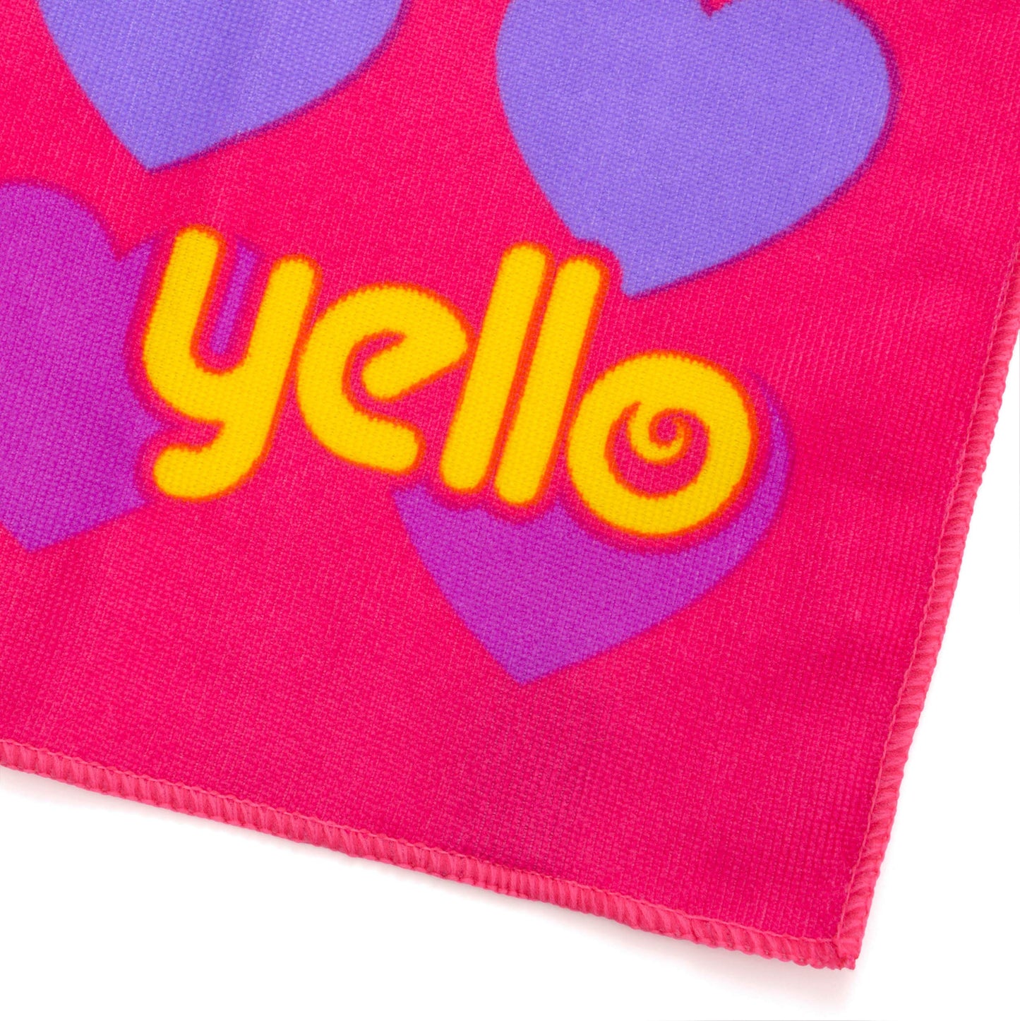 Yello Lightweight Heart Beach Towel for Kids and Adults