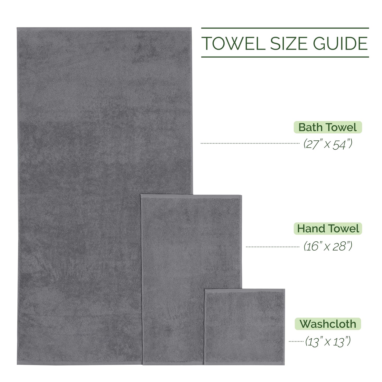 Elegant Comfort 4 Lines Viscose Stripe 6-Piece Premium Towel Set - 100% Turkish Cotton High Absorbent Luxury Bathroom Towels – Includes 2 Washcloths