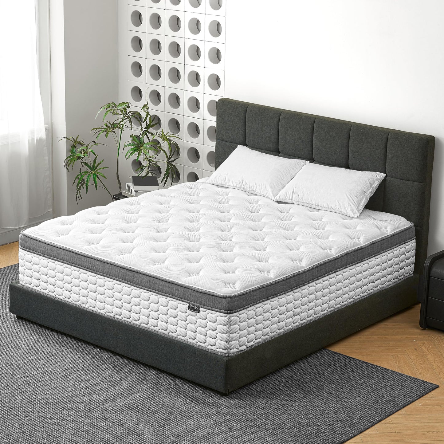 Giovanly 10 Inch Single Size Mattress, Hybrid Mattress in a box Gel Memory Foam, Pocket Springs