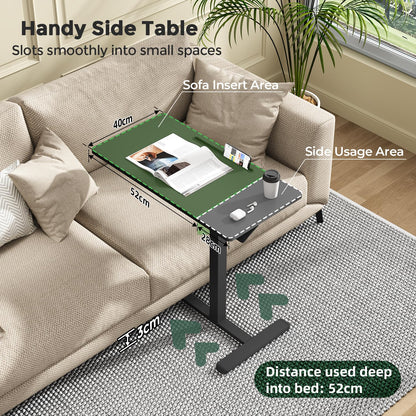 Gibbon Mounts Mobile Standing Desk with Wheels, 80x40cm Overbed Side Table
