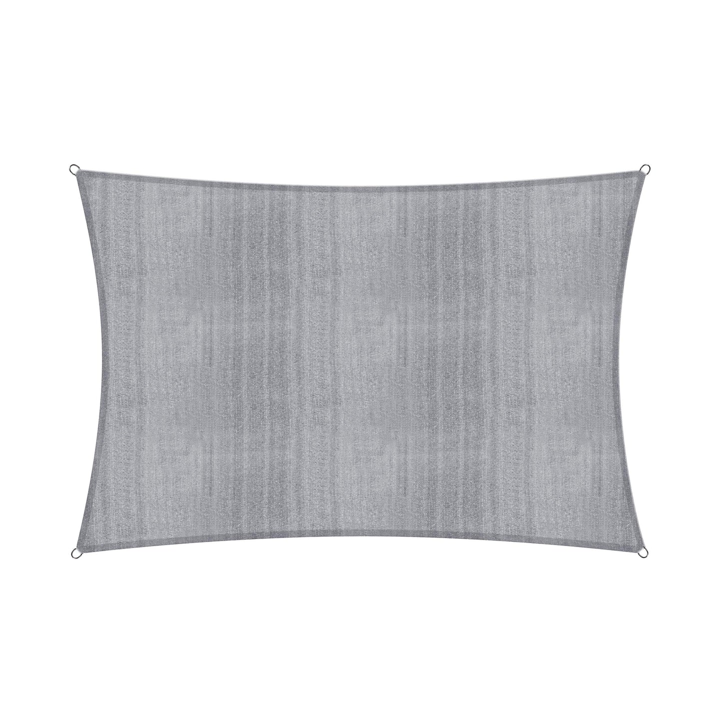 Lumaland Sun Shade Sail Fixing ropes included, 100% HDPE with stabilizer UV protection 2x3m light grey
