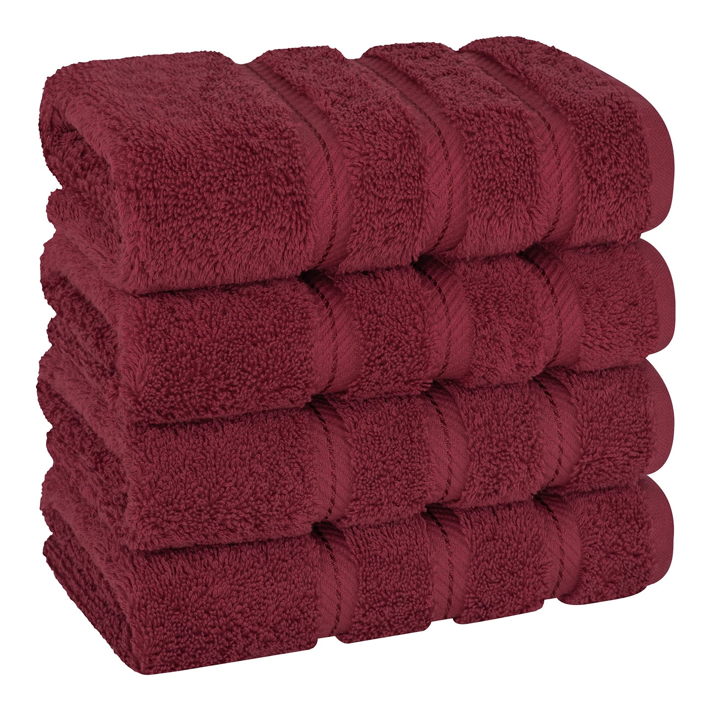 American Soft Linen Luxury Hand Towels for Bathroom, 100% Cotton Turkish 4 Piece Hand Towel Set, 600 GSM Hand Face Towels for Kitchen