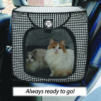 Necoichi Portable Stress Free Cat Cage, 1.32 kg, Black