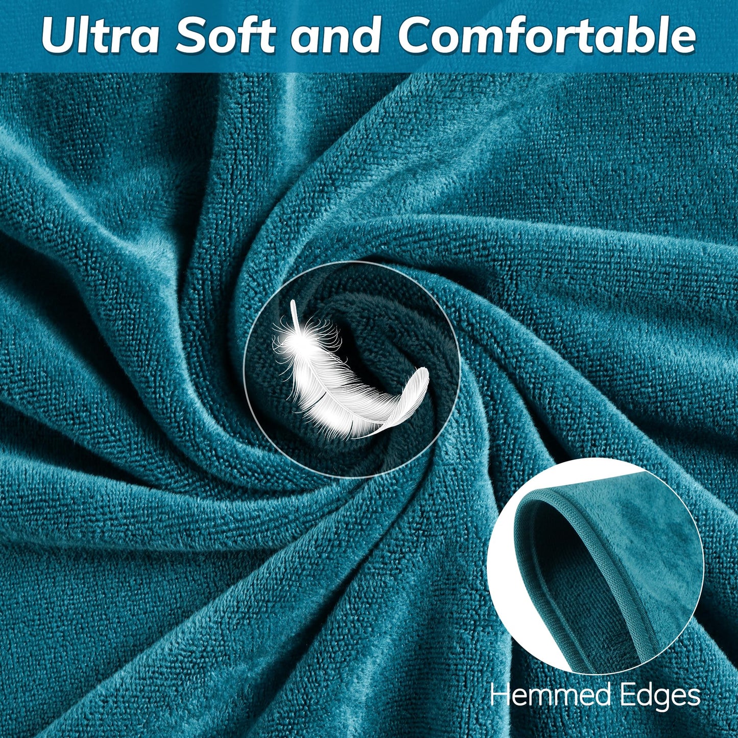 Extra Large Bath Sheets & Towels for Adults - 100x200cm