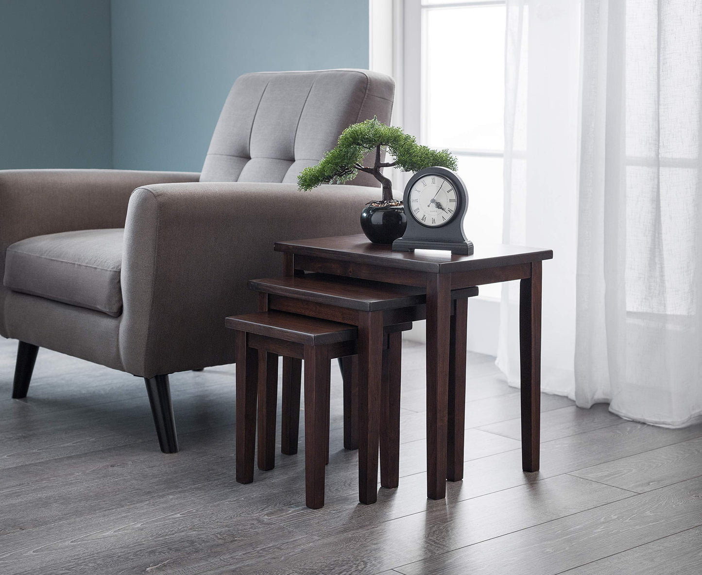 Julian Bowen Cleo Nest of Tables, Mahogany