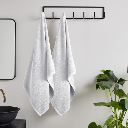 Catherine Lansfield Quick Dry Cotton Bath Sheet Pair White