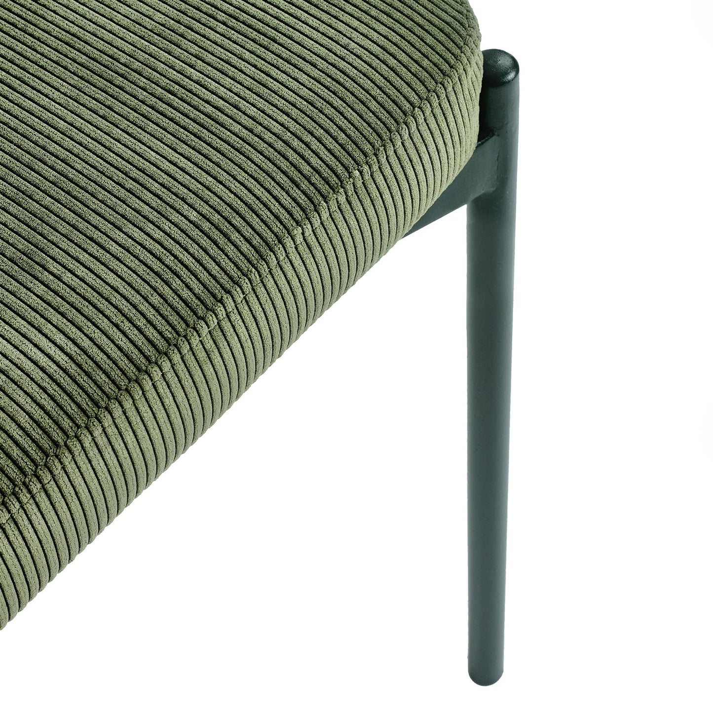 Julian Bowen Leonie Dining Bench for 2, Corduroy, Green - H47.5 x W120cm