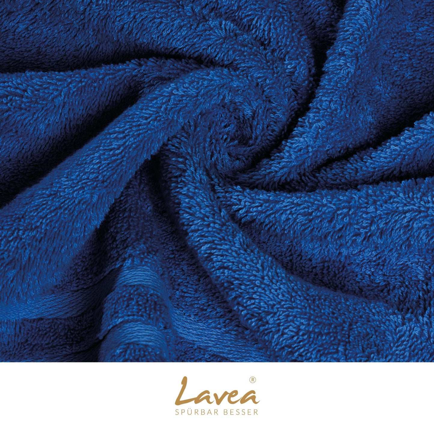 Lavea 10-Piece Terry Cloth Towel Set, 30 x 30 cm, 100% Cotton Terry 500 g/m², Guest Towels and Small Washcloths, Easy Care 60 °C, Terry Series Elena