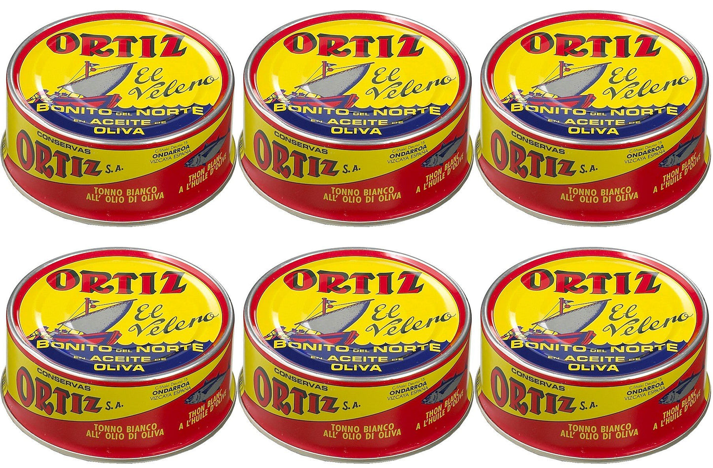 Ortiz Bonito del Norte - White Tuna in Olive Oil 250 gr. - [Pack 6]