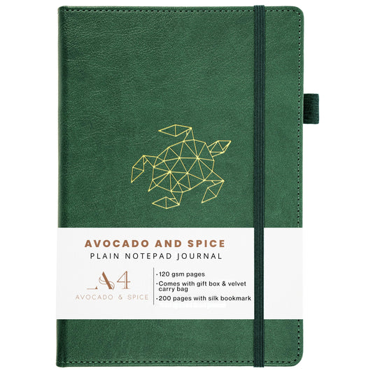 Sketch Pad A4 by Avocado and Spice? with Gift Box & Velvet Bag ? Sketch Book for Artists - Blank Notebook A4 Drawing Pad - Faux Leather Vegan Friendly