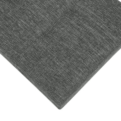 BRIAN & DANY Folding Linen Storage Boxes Footstool Ottoman, Foot Rest Stool, Foldable Seat Bench Footrest - Dark Gray, 76 x 38 x 38 cm