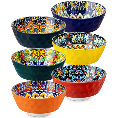 vancasso SIMI Cereal Bowls Set of 6, 26 oz Ceramic Soup Bowls, Dishwasher & Microwave Safe, Serving Bowls for Cereal, Soup, Oatmeal, Ice Cream, Salad,
