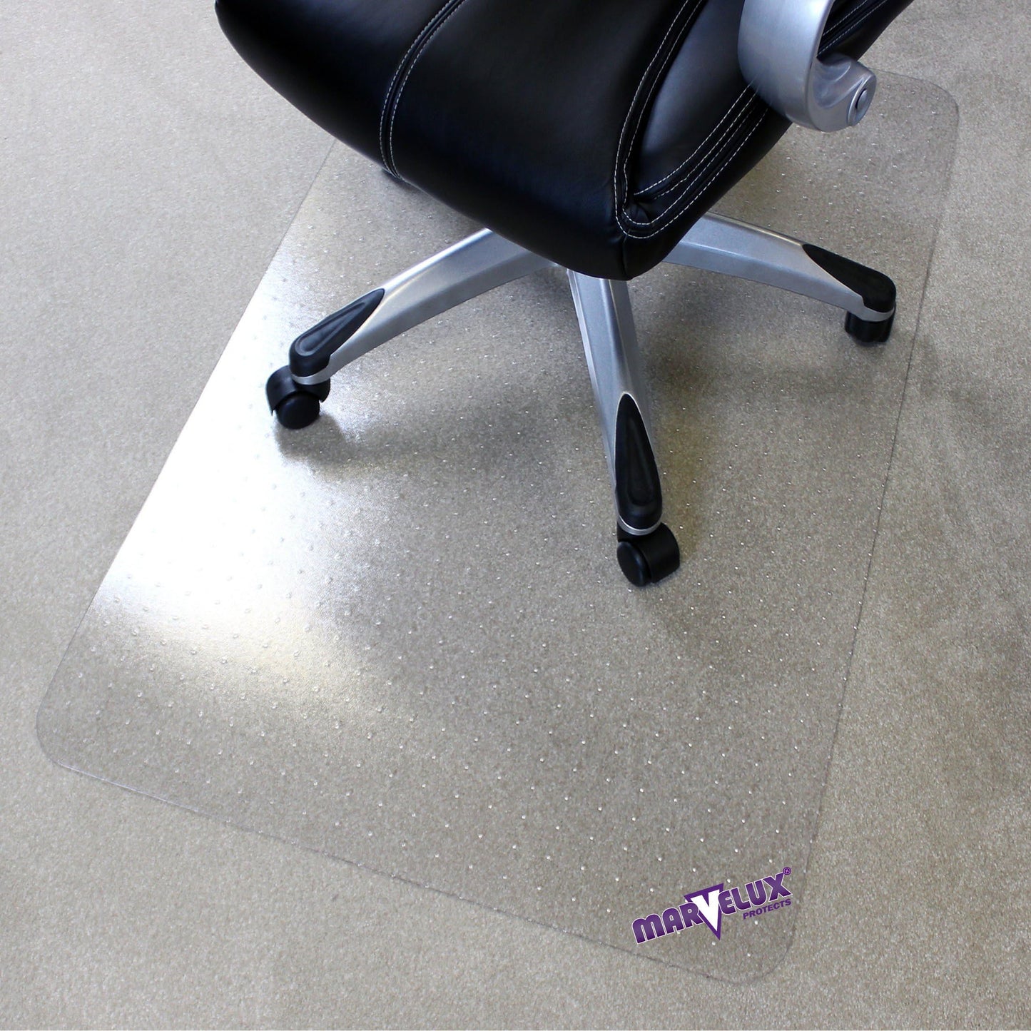 Marvelux Thick Polycarbonate Chair Mat for Deep Pile Carpets, 90 x 120cm