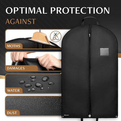 Bruce.® 6x Garment Bags 3x100 & 3x120 cm – Black