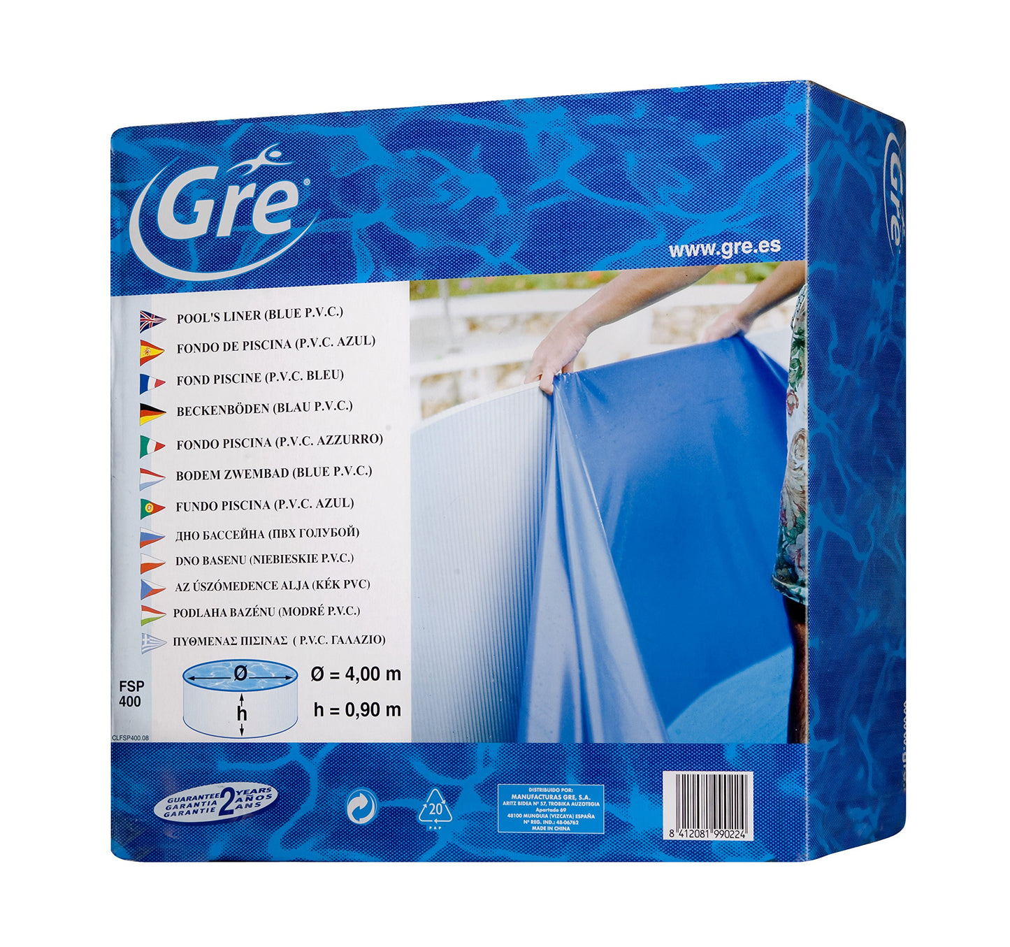 Gre F ? Liner for Round Pools Di?metro 350 cm, 20/100 per piscina tonda blue
