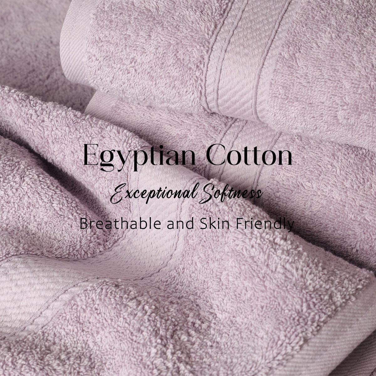 Superior 900 Gram 100% Premium Long-Staple Combed Cotton 3-Piece Towel Set, Purple