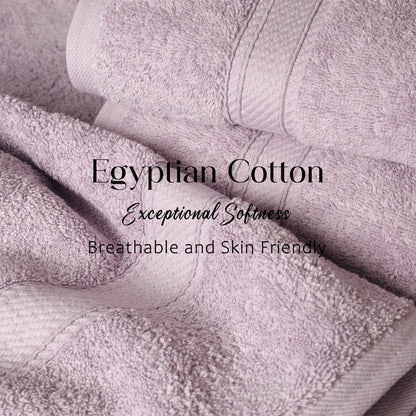 Superior 900 Gram 100% Premium Long-Staple Combed Cotton 3-Piece Towel Set, Purple