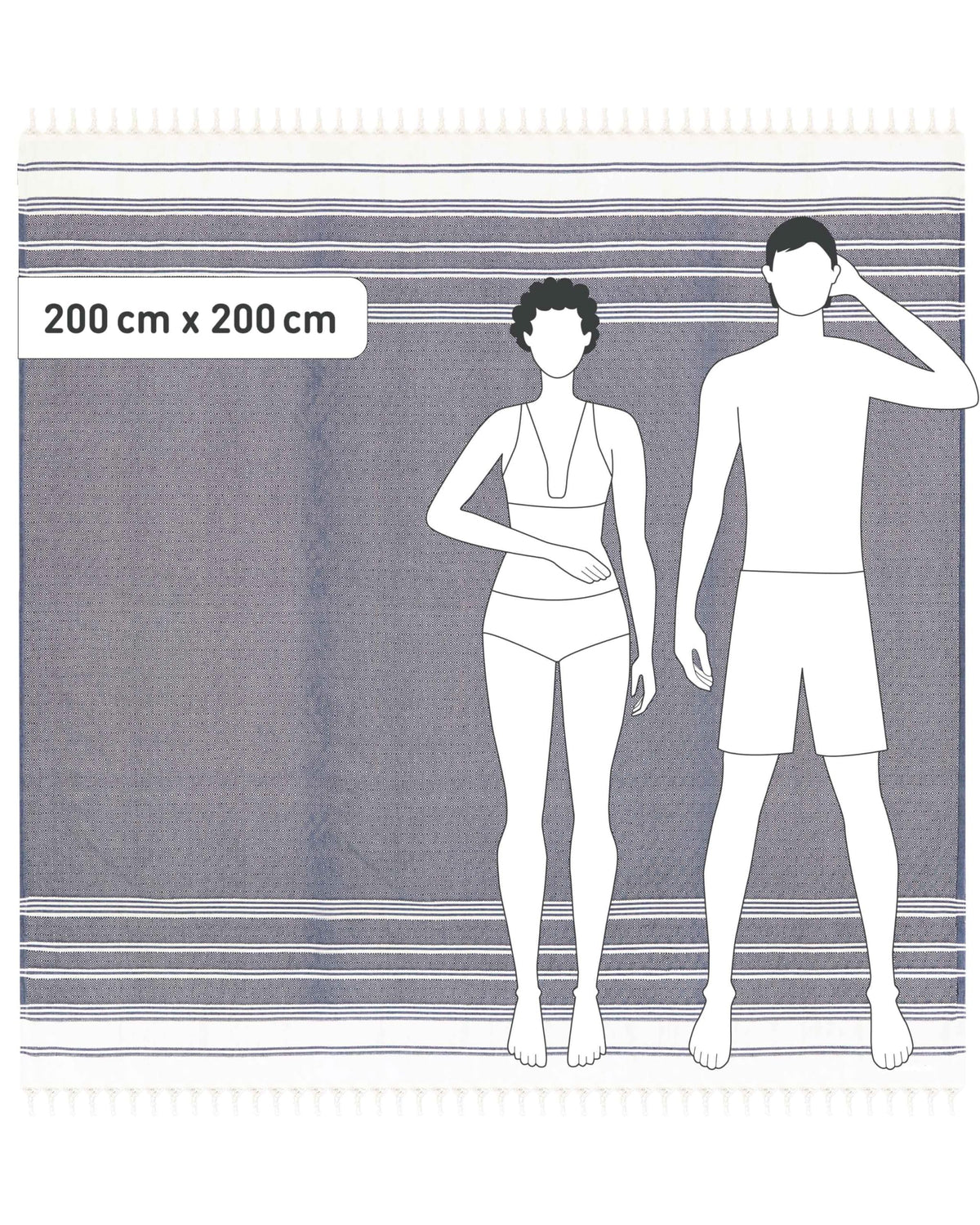 Fit-Flip Hammam Beach towel XXL made from 100% cotton
