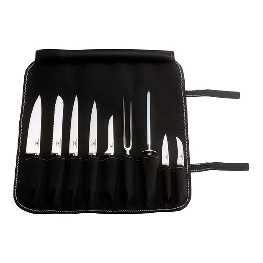 Rockingham Forge FRF Range 10-Piece Chef?s Knife Set ? with Deluxe Soft Roll Case, Ergonomic, Kitchen Knife Set, Forged Stainless Steel Blades,