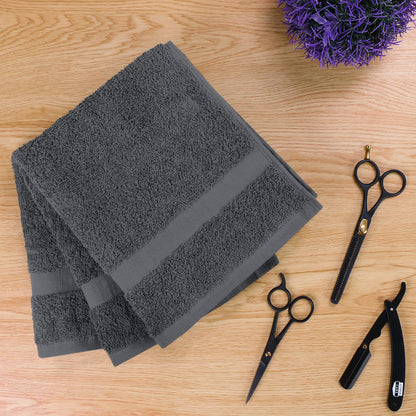 Utopia Towels Grey Salon Towels, Pack of 24 Not Bleach Proof, 16 x 27 Inches Highly Absorbent Towels for Hand, Gym, Beauty, Hair, Spa
