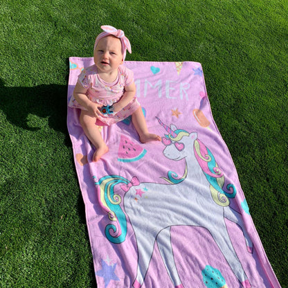 Catherine Lansfield Summer Unicorn 76 x 160 cm Beach Towel Multi