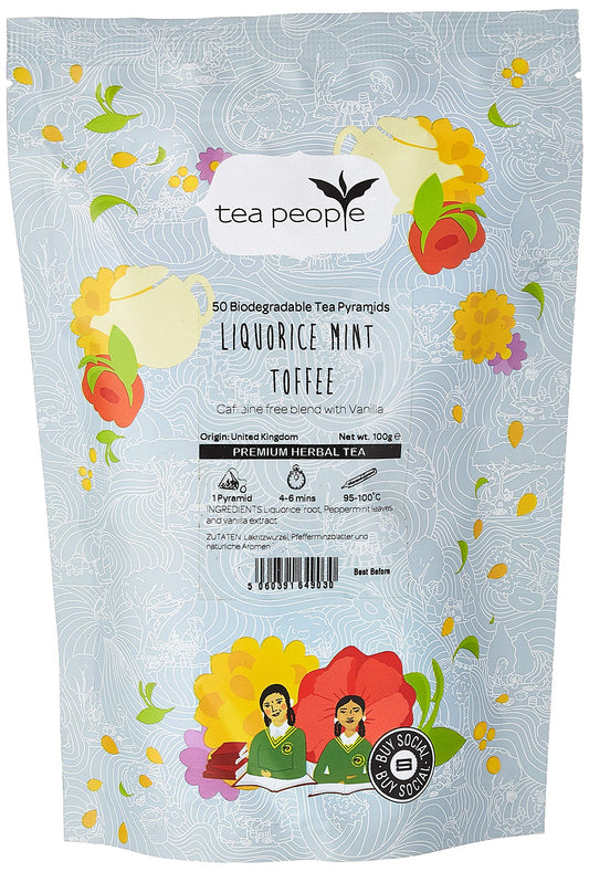 Tea People Liquorice Mint Toffee - 50 Pyramid Refill Pack