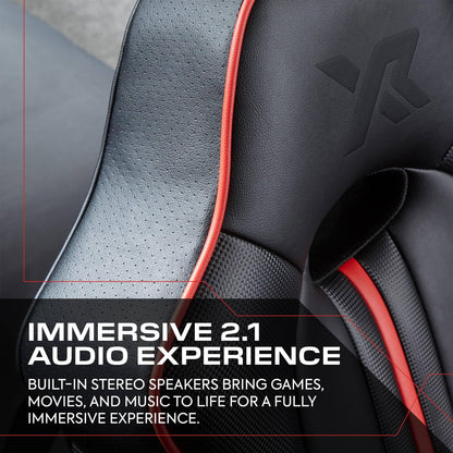 X-Rocker Torque Console Gaming Chair, 2.1 Stereo Audio Gaming Seat - Bluetooth Connectivity, Reactive Vibration, Foldable Base