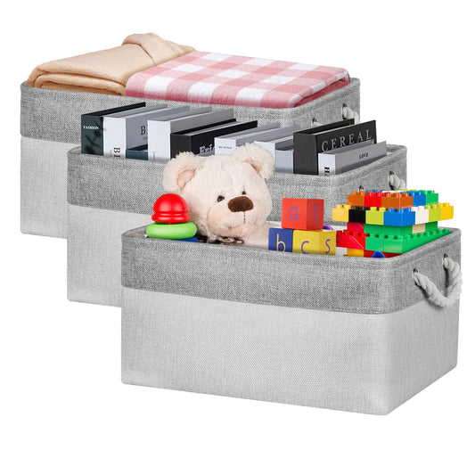 Large Storage Box, Shelf Storage Baskets with Handles, Foldable Fabric Storage Baskets Home Organizer for Shelves Wardrobes Cupboards