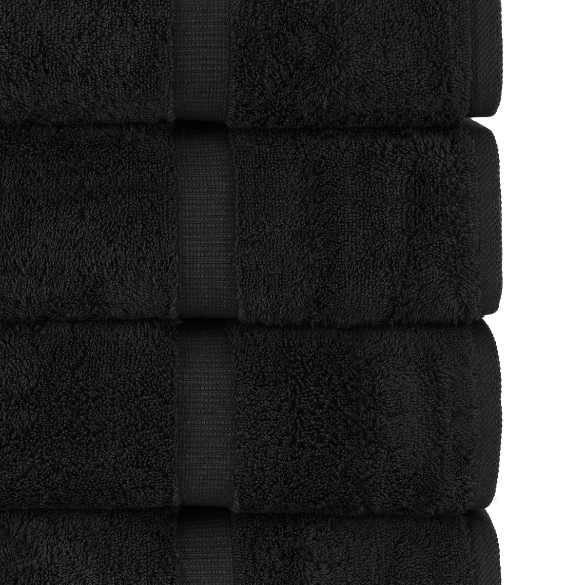 Chakir Turkish Linens | Hotel & Spa Quality 100% Cotton Premium Turkish Towels | Soft & Absorbent 8-Piece Towel Sets, Black