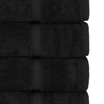 Chakir Turkish Linens | Hotel & Spa Quality 100% Cotton Premium Turkish Towels | Soft & Absorbent 8-Piece Towel Sets, Black