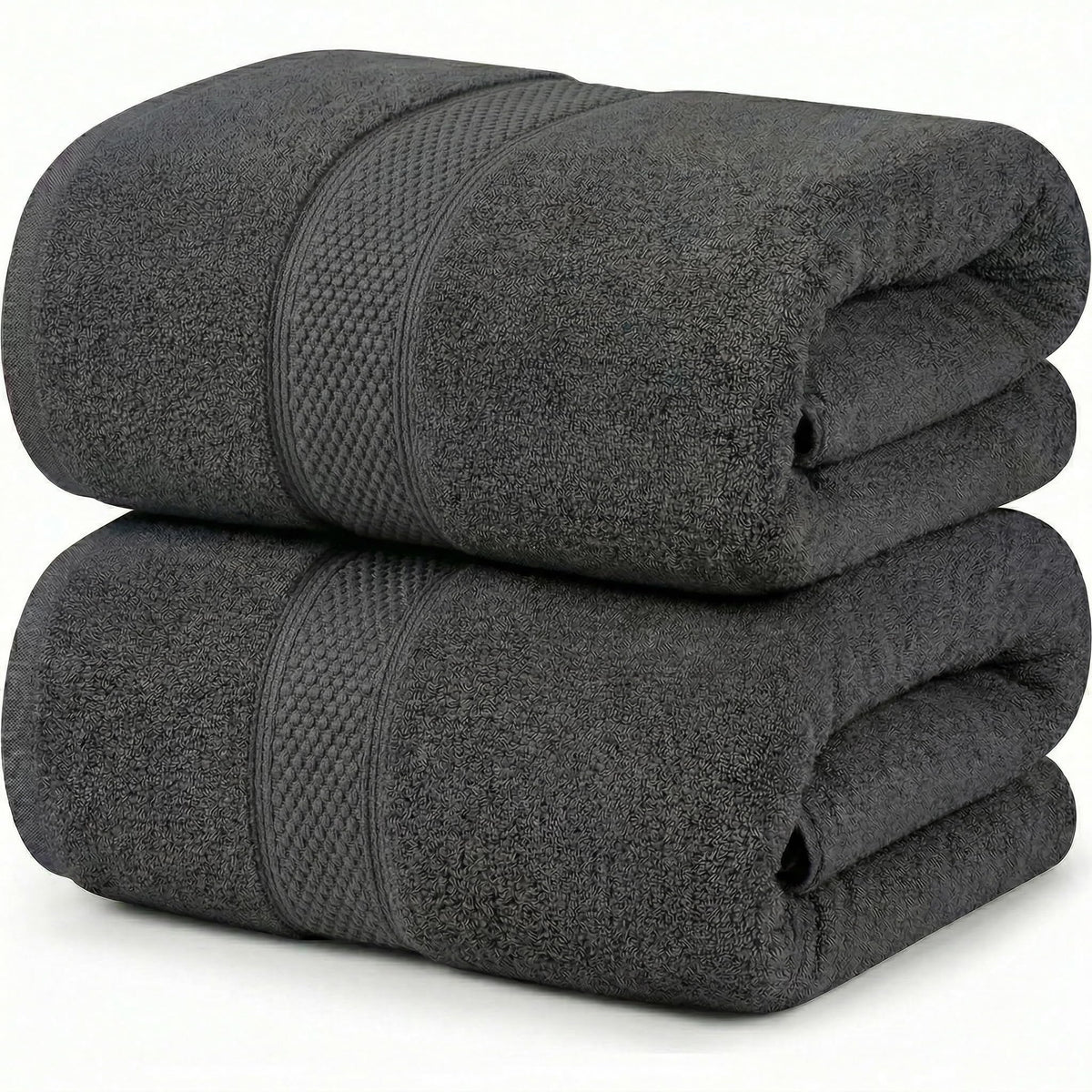 MistyMorning Bath Towels Pack of 2, Extra Large 70x140cm, Luxury 100% Cotton 500GSM Super Soft & Highly Absorbent Quick Dry Luxury Bathroom Towels