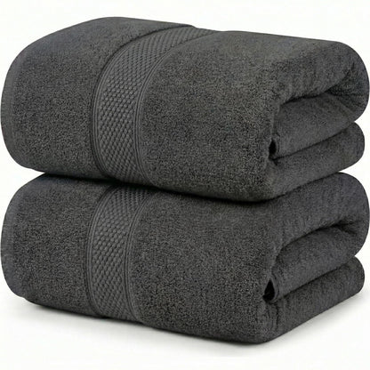 MistyMorning Bath Towels Pack of 2, Extra Large 70x140cm, Luxury 100% Cotton 500GSM Super Soft & Highly Absorbent Quick Dry Luxury Bathroom Towels