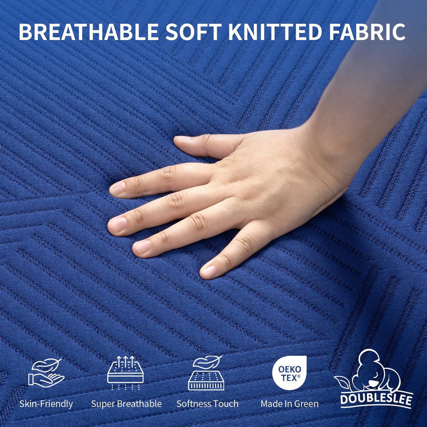 Doubleslee Memory Foam Mattress Double 4ft6, 8 Inch Medium, 135x190x20cm