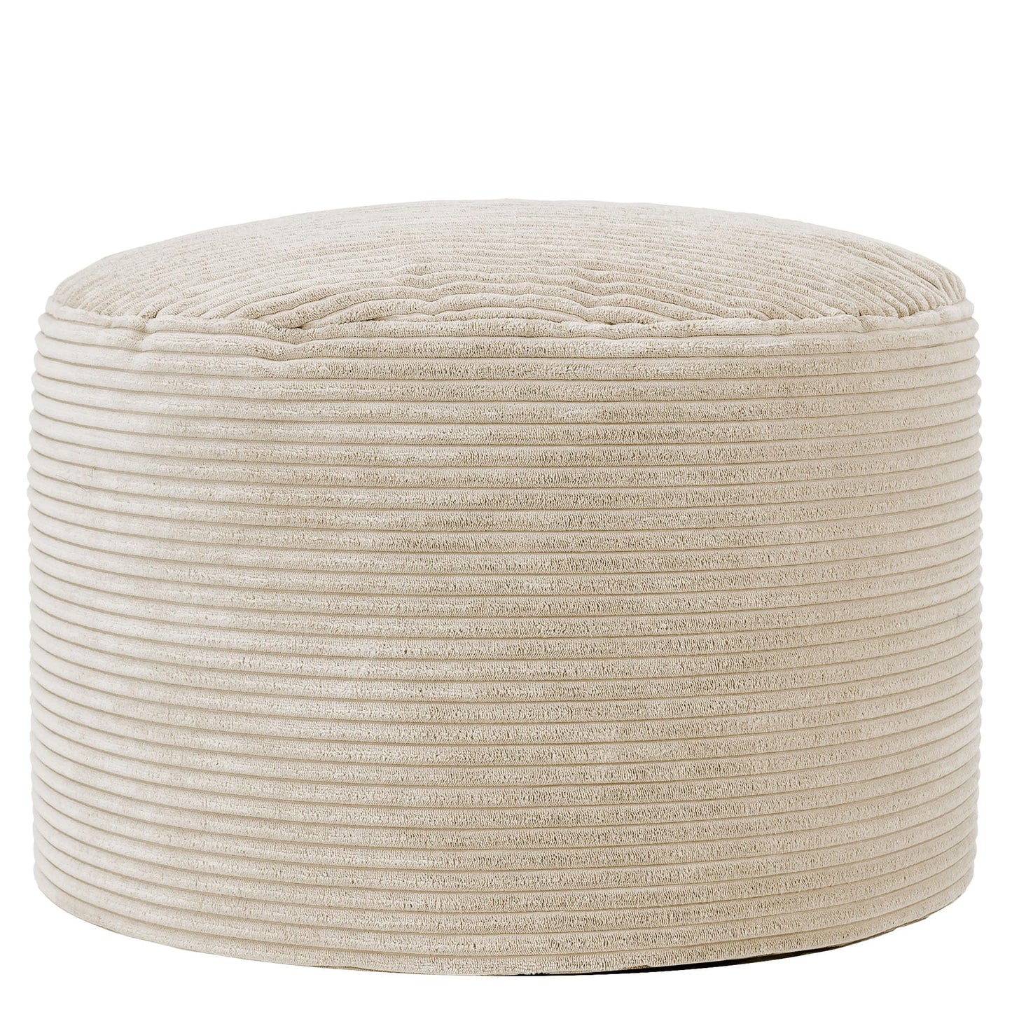 icon Milano Large Cord Bean Bag Footstool with Filling Included, Beige
