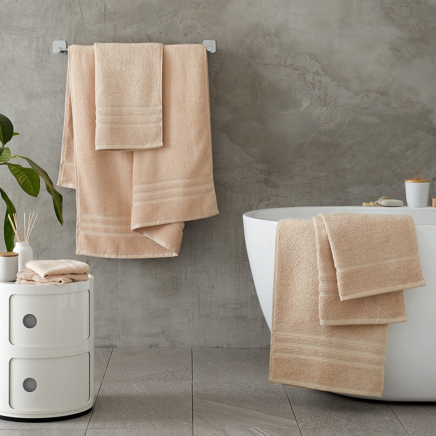 Catherine Lansfield Zero Twist Cotton 30x30cm Face Cloth Pair Natural
