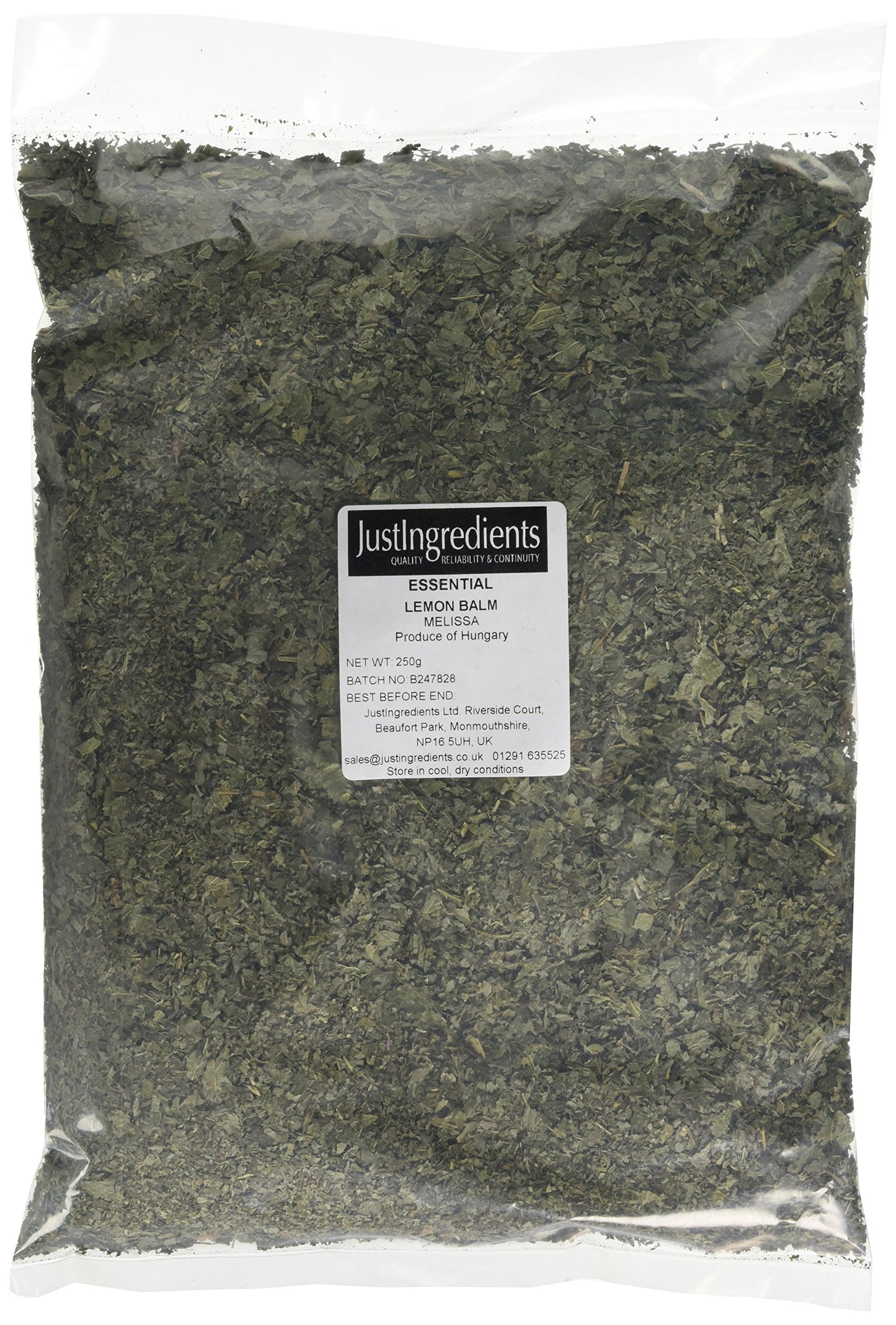 JustIngredients Essentials Lemon Balm Melissa 250 g (Pack of 2)