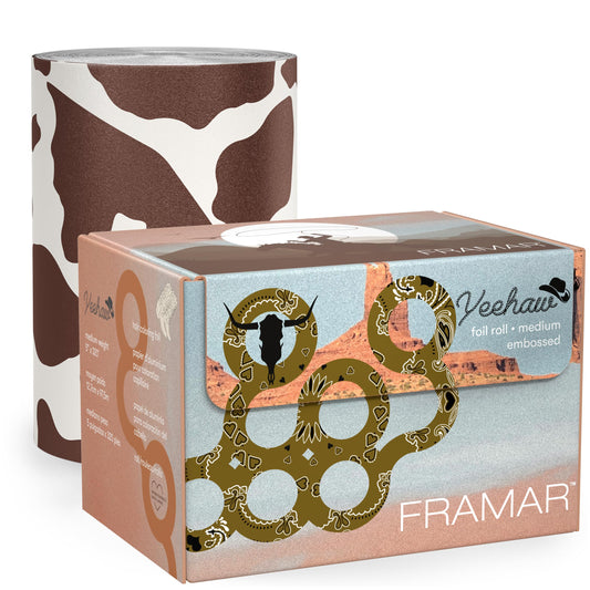 FRAMAR Cow Print Hair Foil ? For Highlighting, Hair Color Foil Rolls, Salon Foils For Hair Highlighting Kit, Hair Color Foils For Hair Stylist 320 ft